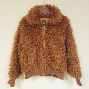 Wild Fable Teddy Bear Sherpa Coat Fuzzy Junior's Medium